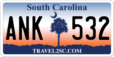 SC license plate ANK532