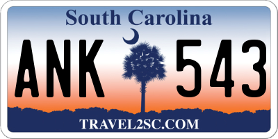 SC license plate ANK543