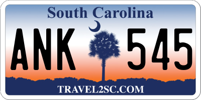 SC license plate ANK545