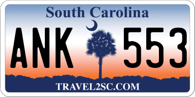 SC license plate ANK553