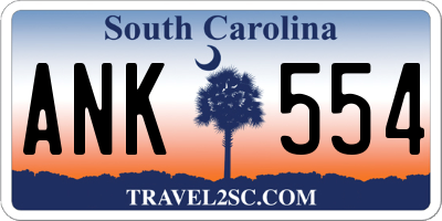 SC license plate ANK554