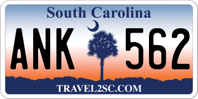 SC license plate ANK562