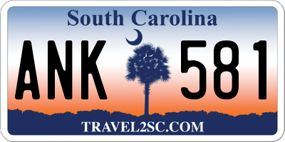 SC license plate ANK581
