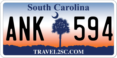 SC license plate ANK594