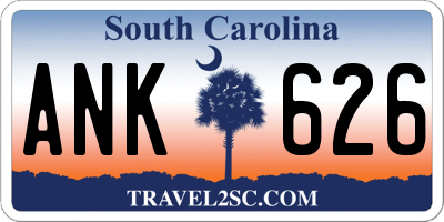 SC license plate ANK626