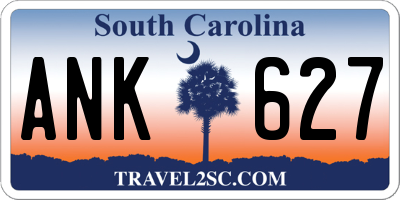 SC license plate ANK627