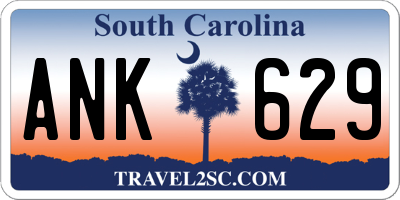 SC license plate ANK629