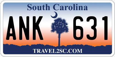 SC license plate ANK631