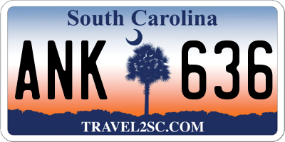 SC license plate ANK636