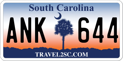 SC license plate ANK644