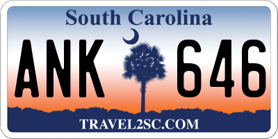 SC license plate ANK646