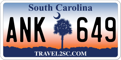 SC license plate ANK649