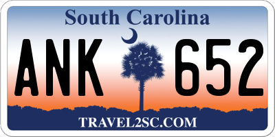SC license plate ANK652