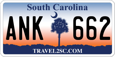 SC license plate ANK662