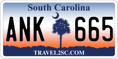 SC license plate ANK665