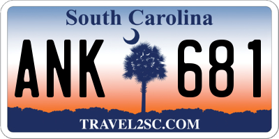 SC license plate ANK681