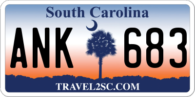 SC license plate ANK683