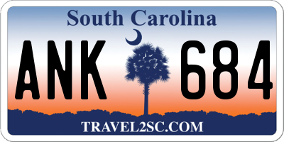 SC license plate ANK684