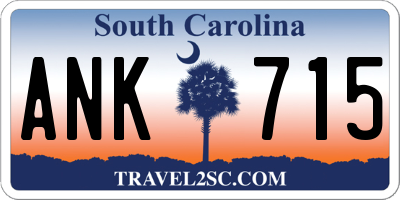 SC license plate ANK715