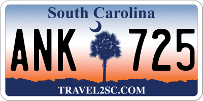 SC license plate ANK725