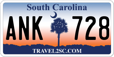 SC license plate ANK728