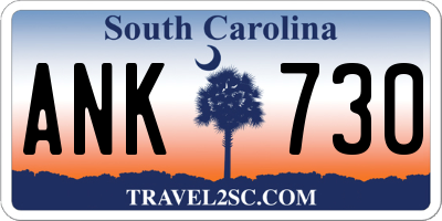 SC license plate ANK730