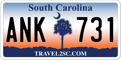 SC license plate ANK731