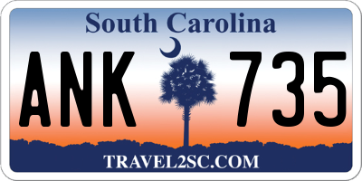 SC license plate ANK735