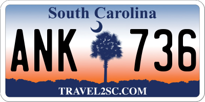 SC license plate ANK736