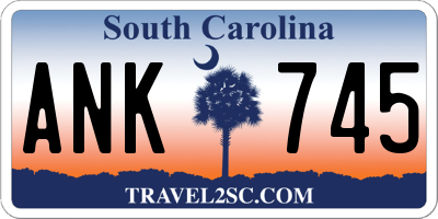 SC license plate ANK745