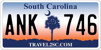 SC license plate ANK746