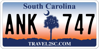 SC license plate ANK747