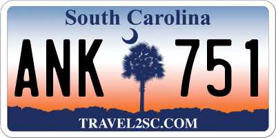 SC license plate ANK751