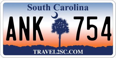 SC license plate ANK754