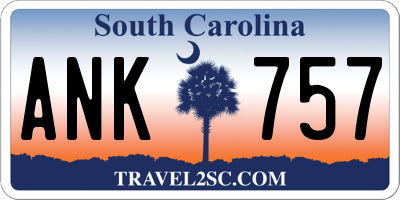 SC license plate ANK757