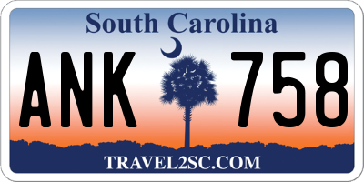 SC license plate ANK758