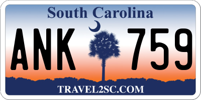 SC license plate ANK759