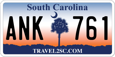 SC license plate ANK761