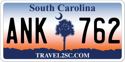 SC license plate ANK762