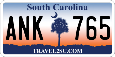 SC license plate ANK765