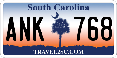 SC license plate ANK768