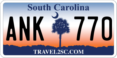 SC license plate ANK770