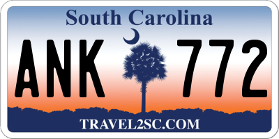 SC license plate ANK772