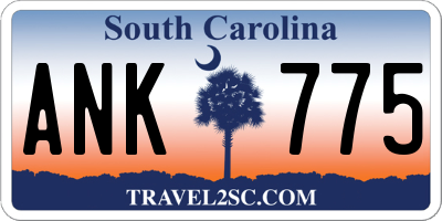 SC license plate ANK775