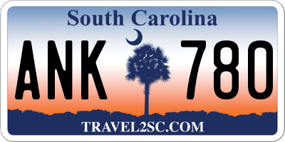 SC license plate ANK780
