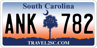 SC license plate ANK782