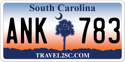 SC license plate ANK783