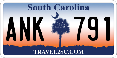 SC license plate ANK791