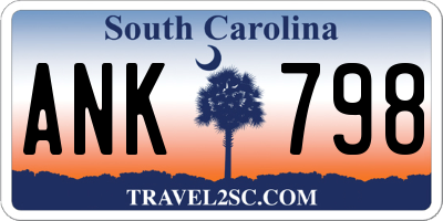 SC license plate ANK798