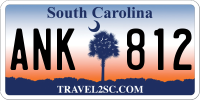 SC license plate ANK812